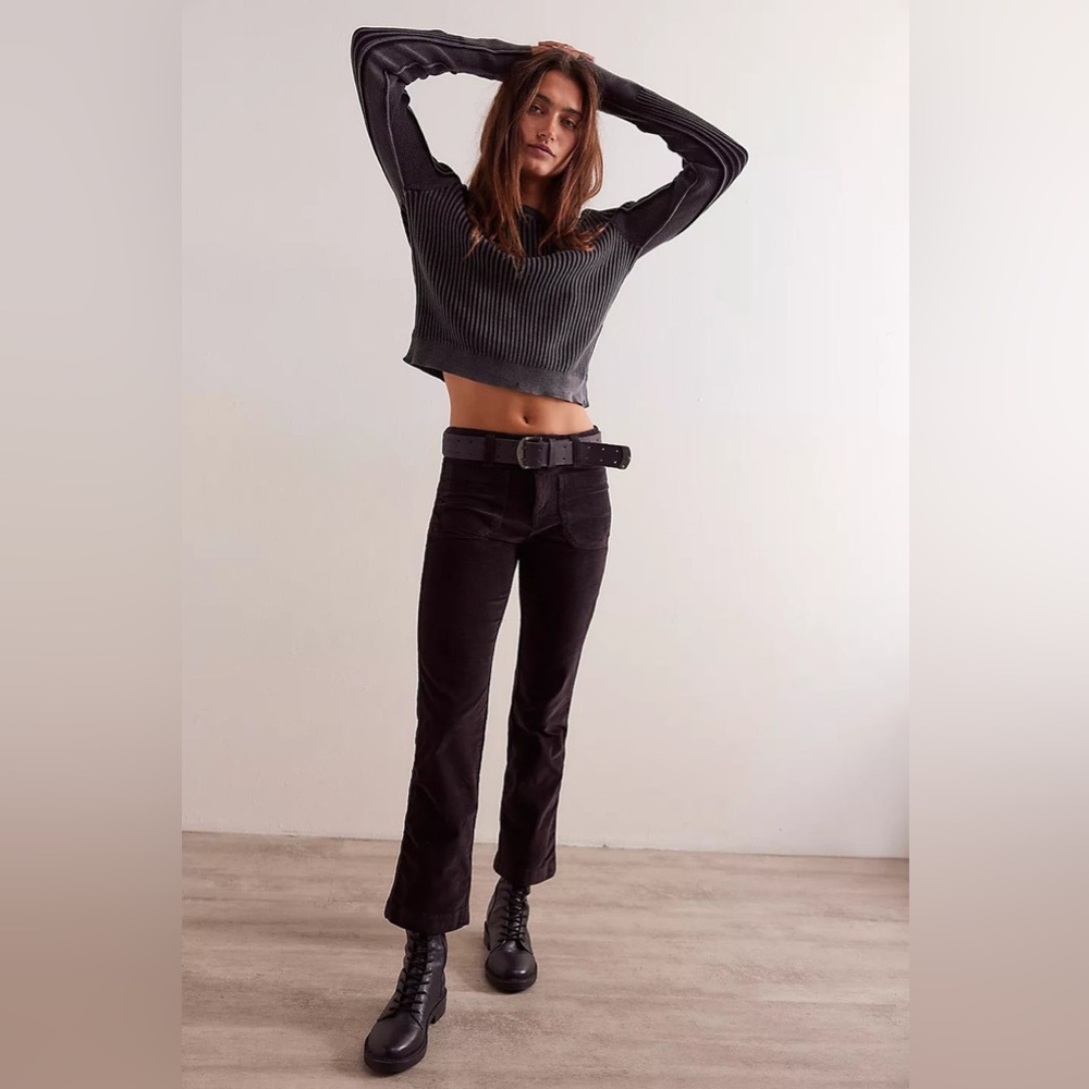 Free People Black Flare Jeans